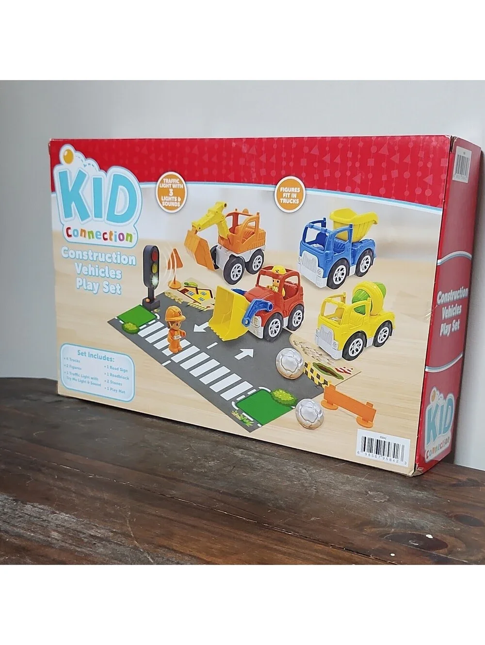 KID Connection 12-Pc Construction Vehicles Play Set Lights & Sounds Friction